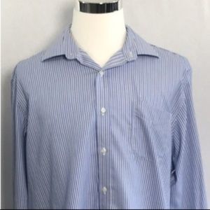 Ralph Lauren Button Up Blue/White Striped Size 18